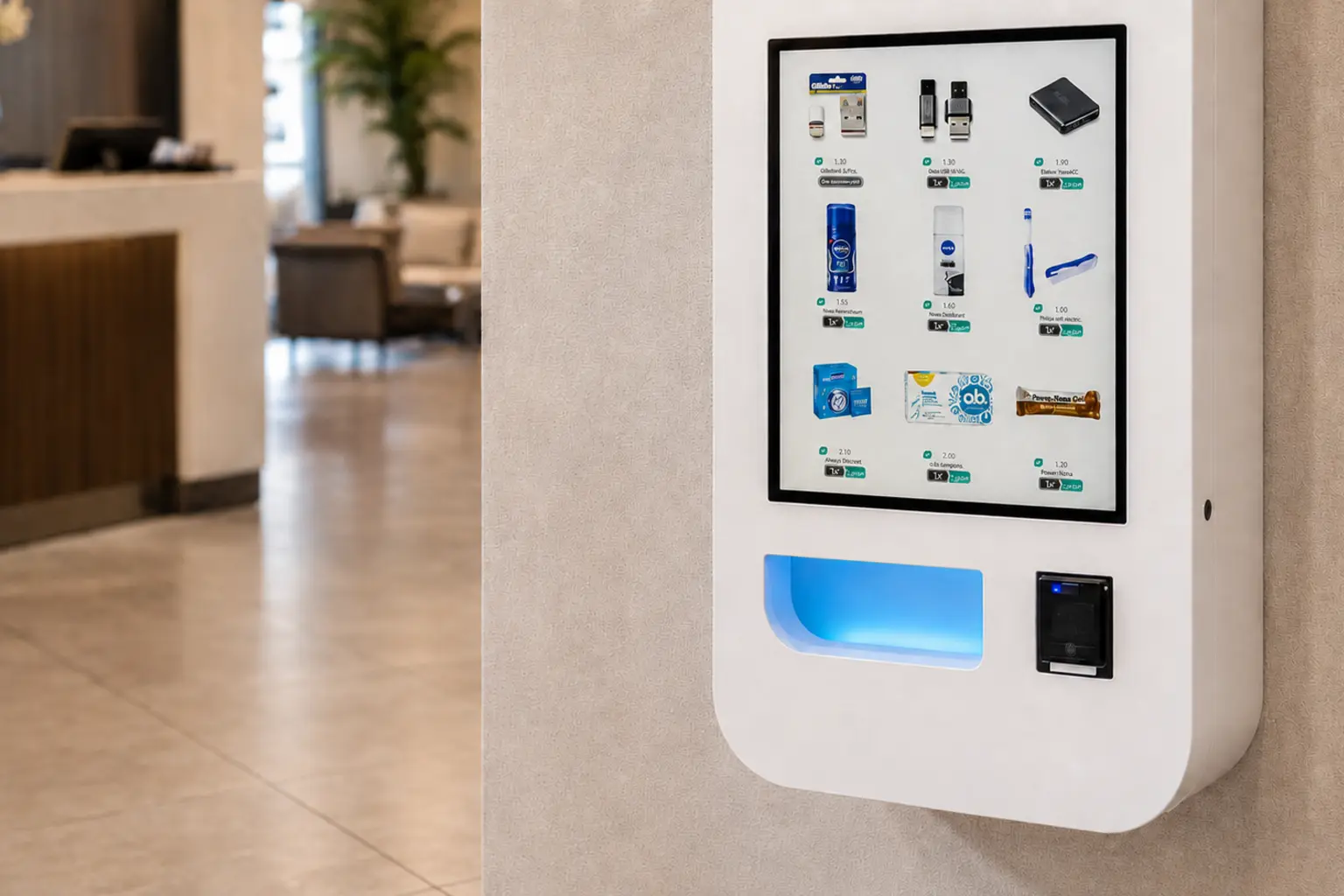 Victorie Pulse wandautomaat in een moderne casino-omgeving